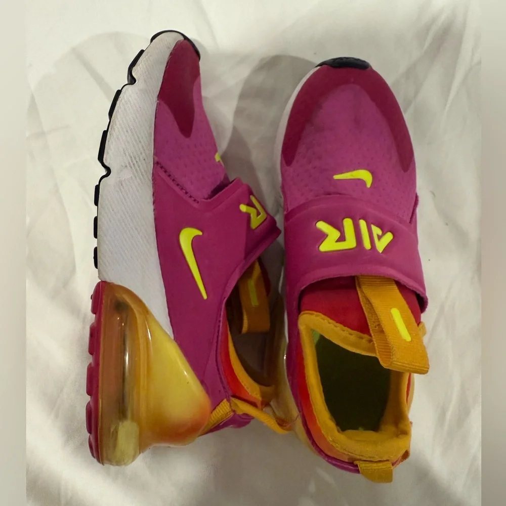 Nike Kids Air Max 270 Extreme SE PS Sunrise Slip On Sneakers Size 12c - Picture 2 of 10